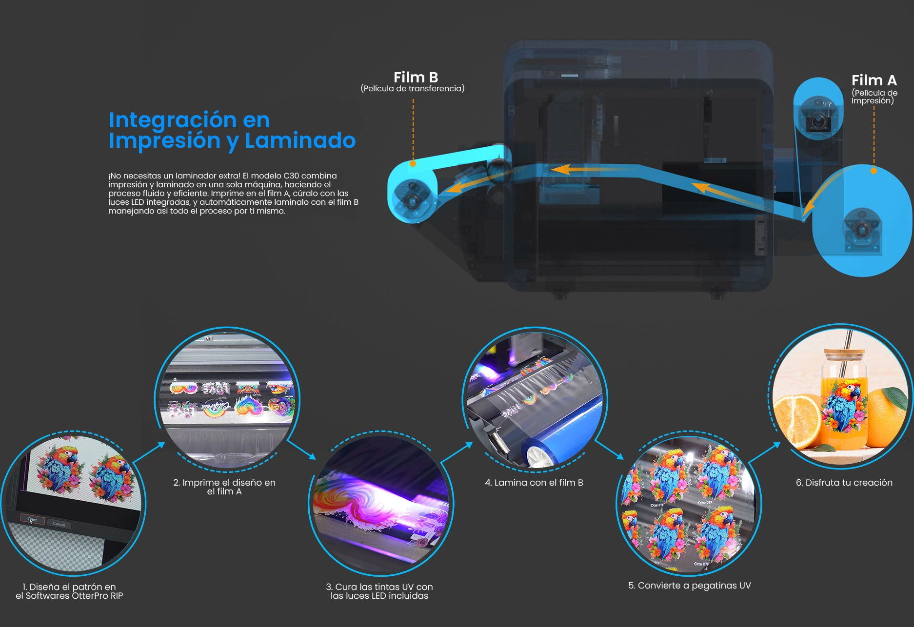 UV DTF C30 Detalle