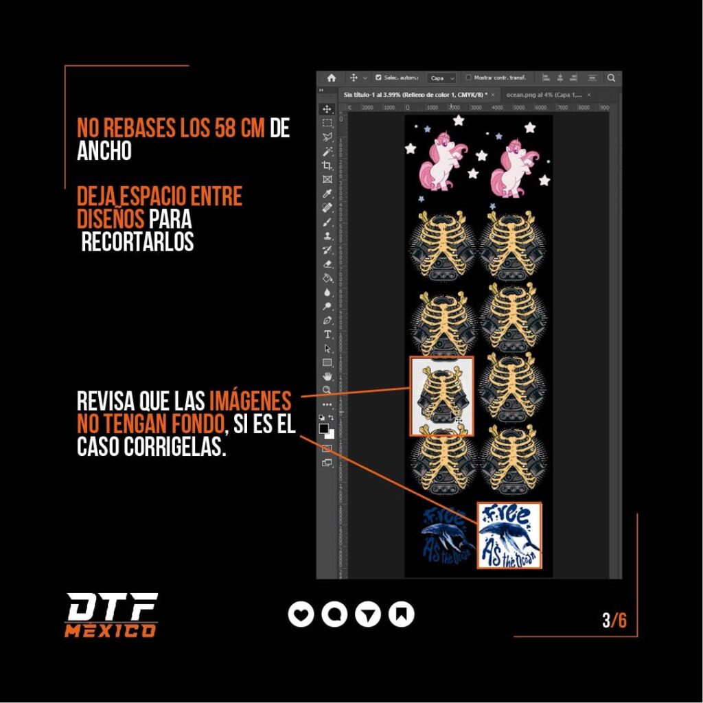 preparar archivo para dtf en photoshop 5 pasos