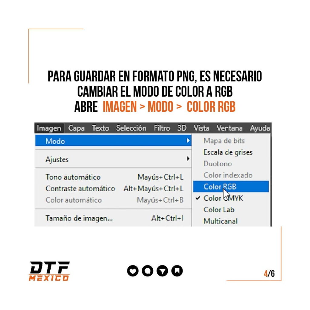 preparar archivo para dtf en photoshop 5 pasos