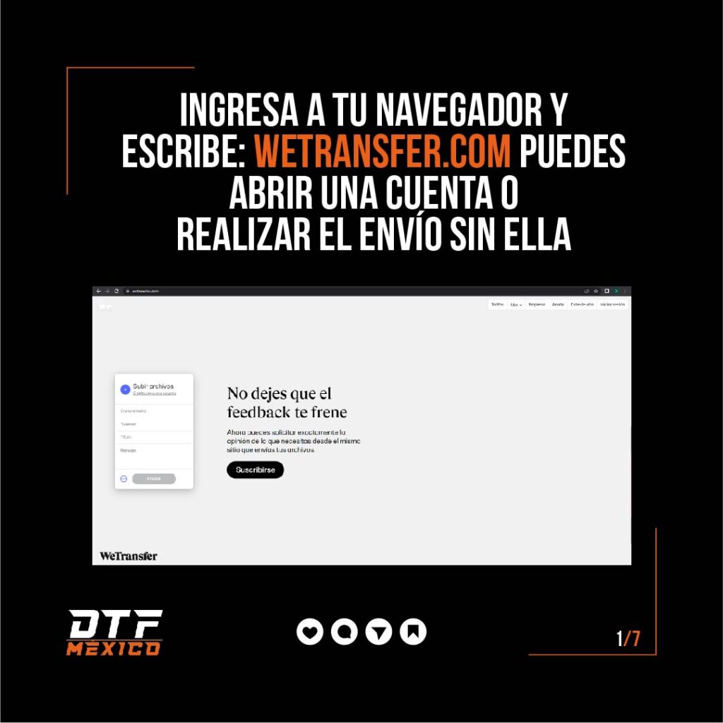 Como enviar un archivo muy grande para DTF