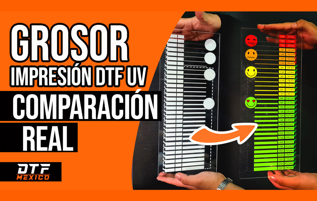 Grosores correctos en DTF UV