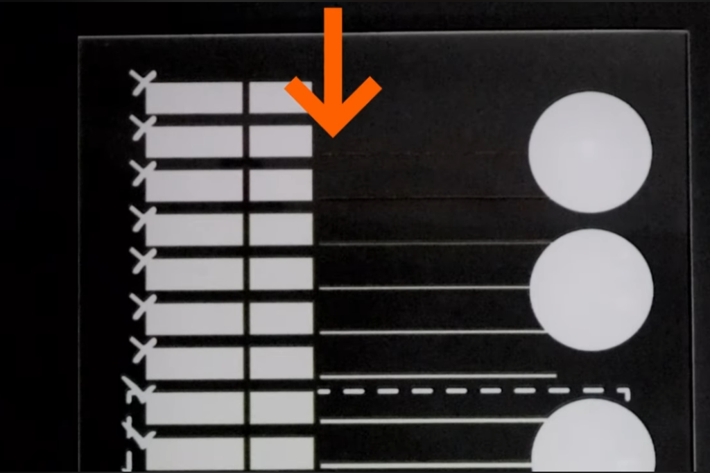 Grosores correctos en DTF UV: Prueba Impresa